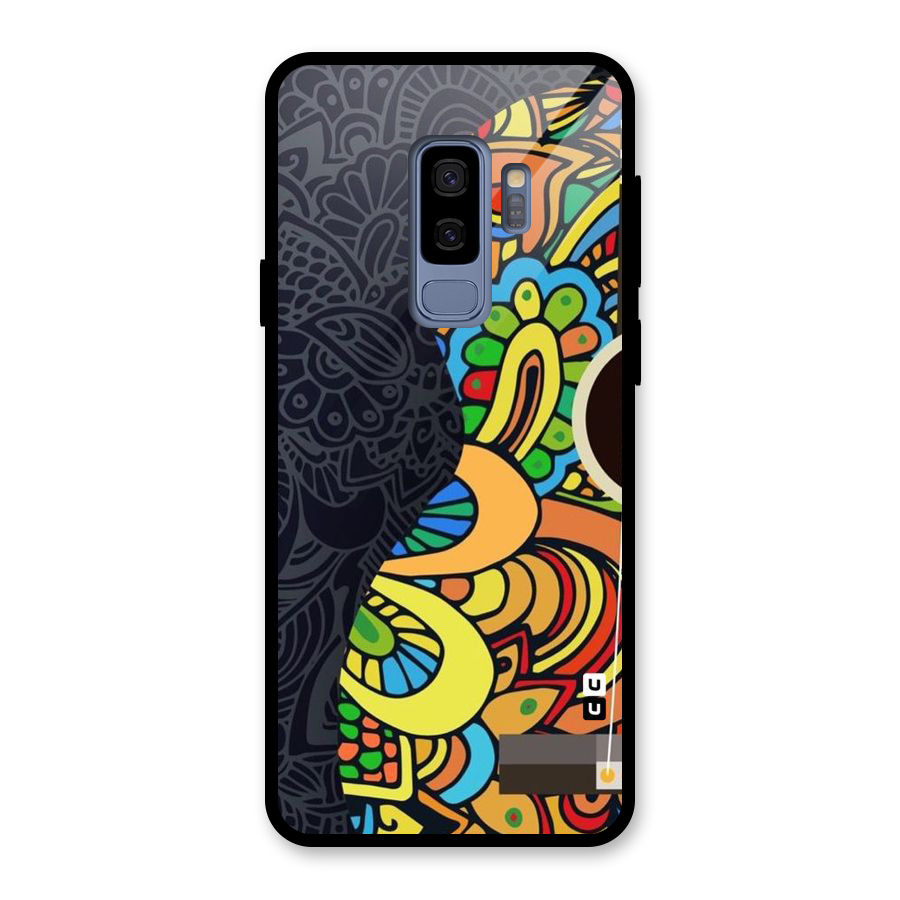 Colored Blocks Glass Back Case for Galaxy S9 Plus