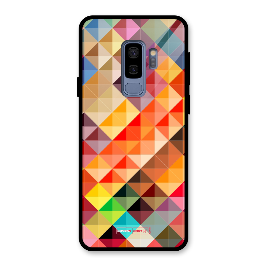 Colorful Cubes Glass Back Case for Galaxy S9 Plus