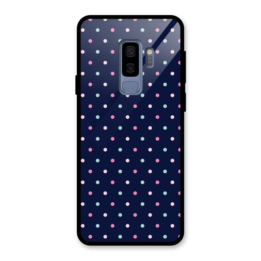 Colorful Dots Pattern Glass Back Case for Galaxy S9 Plus