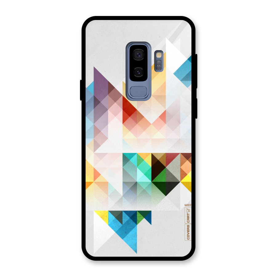 Colorful Geometric Art Glass Back Case for Galaxy S9 Plus