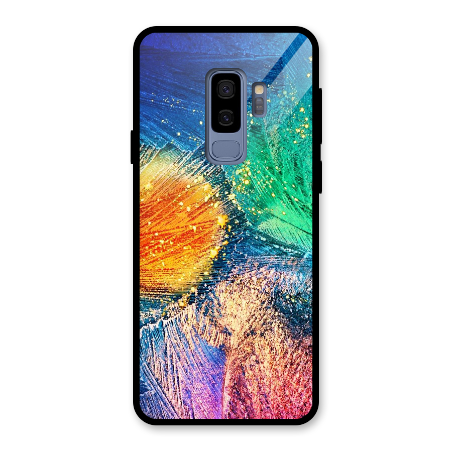 Colorful Leafs Vibrant Glass Back Case for Galaxy S9 Plus