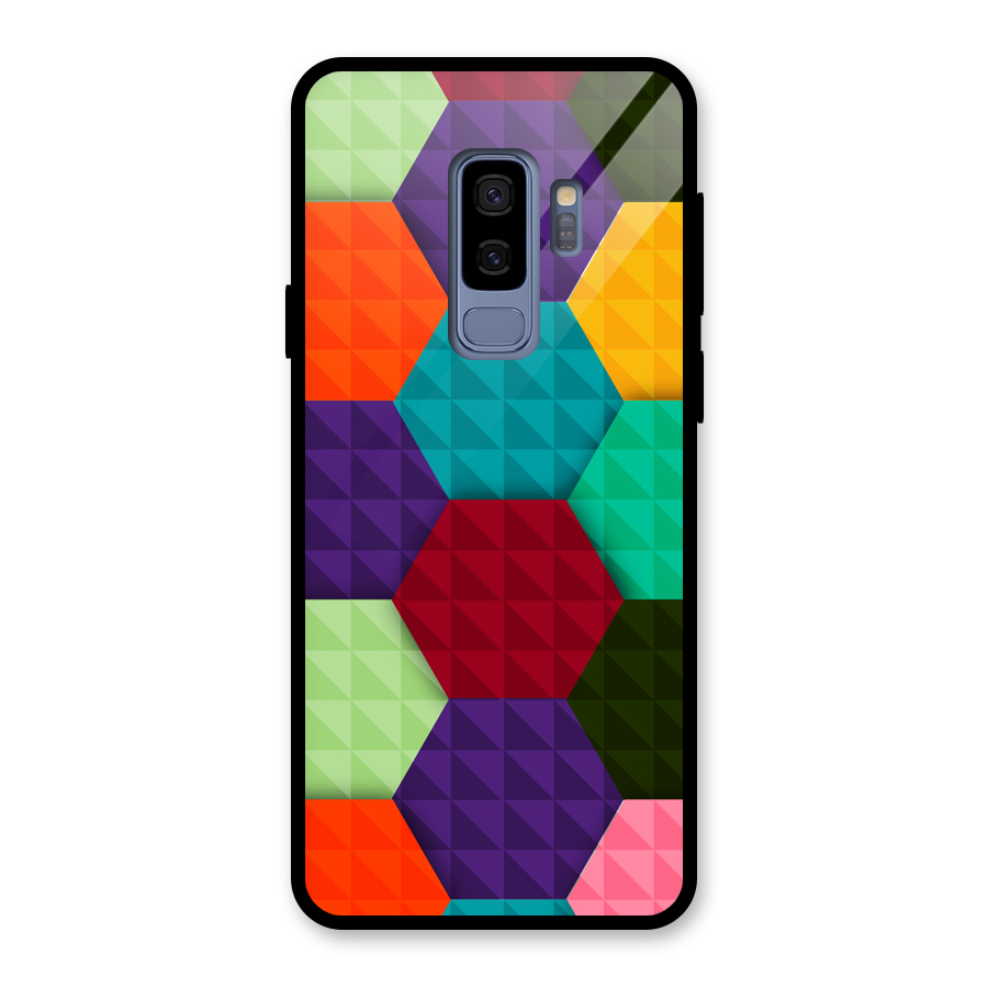 Colourful Abstract Glass Back Case for Galaxy S9 Plus
