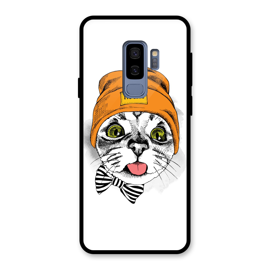 Cool cat Glass Back Case for Galaxy S9 Plus