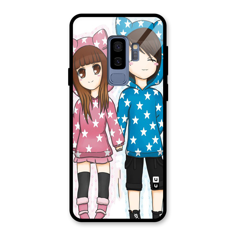 Couple In Stars Glass Back Case for Galaxy S9 Plus