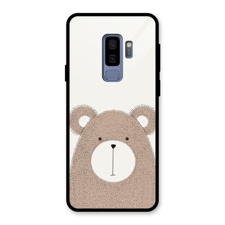 Cute Bear Glass Back Case for Galaxy S9 Plus