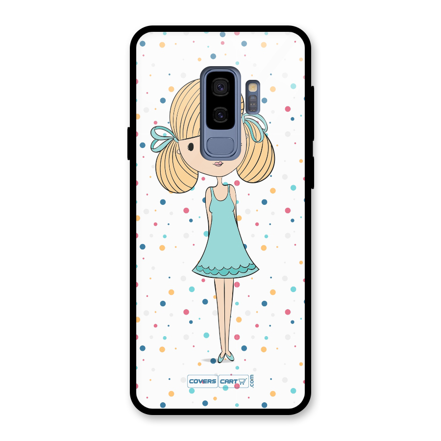 Cute Girl Glass Back Case for Galaxy S9 Plus