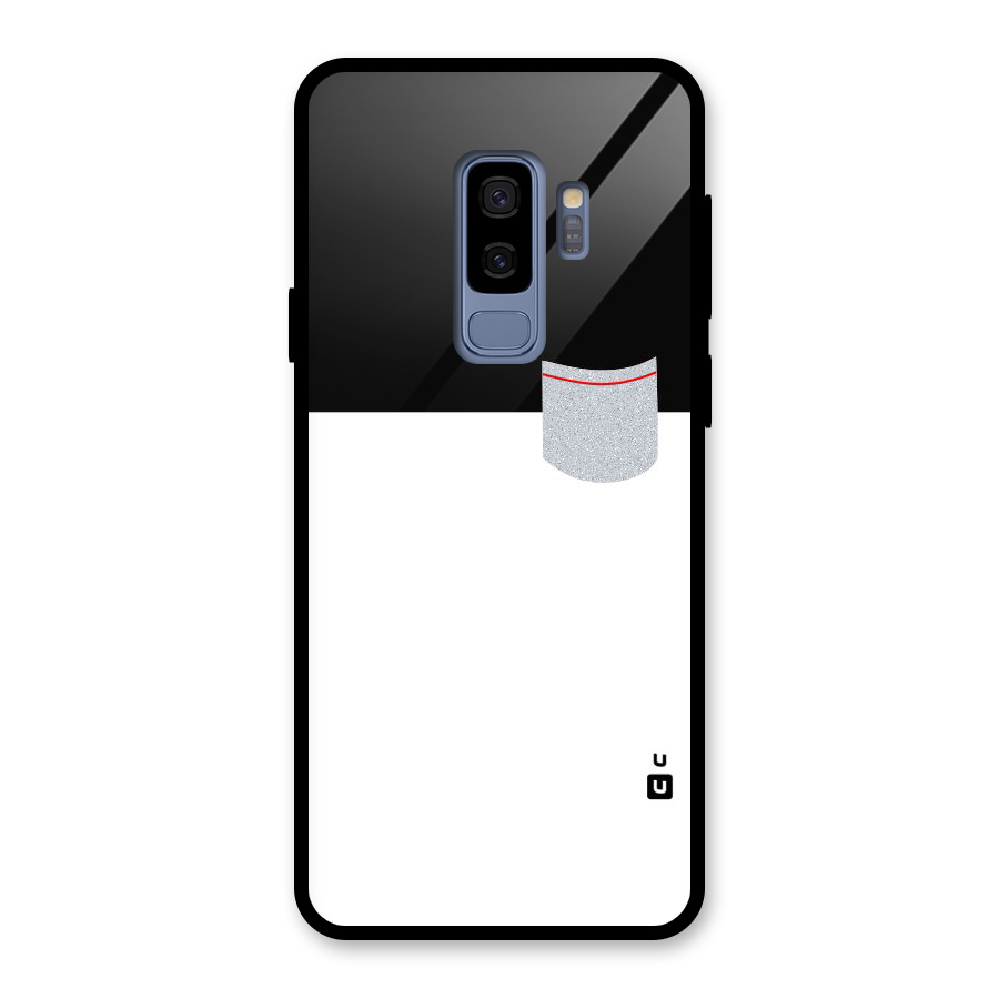 Cute Pocket Simple Glass Back Case for Galaxy S9 Plus