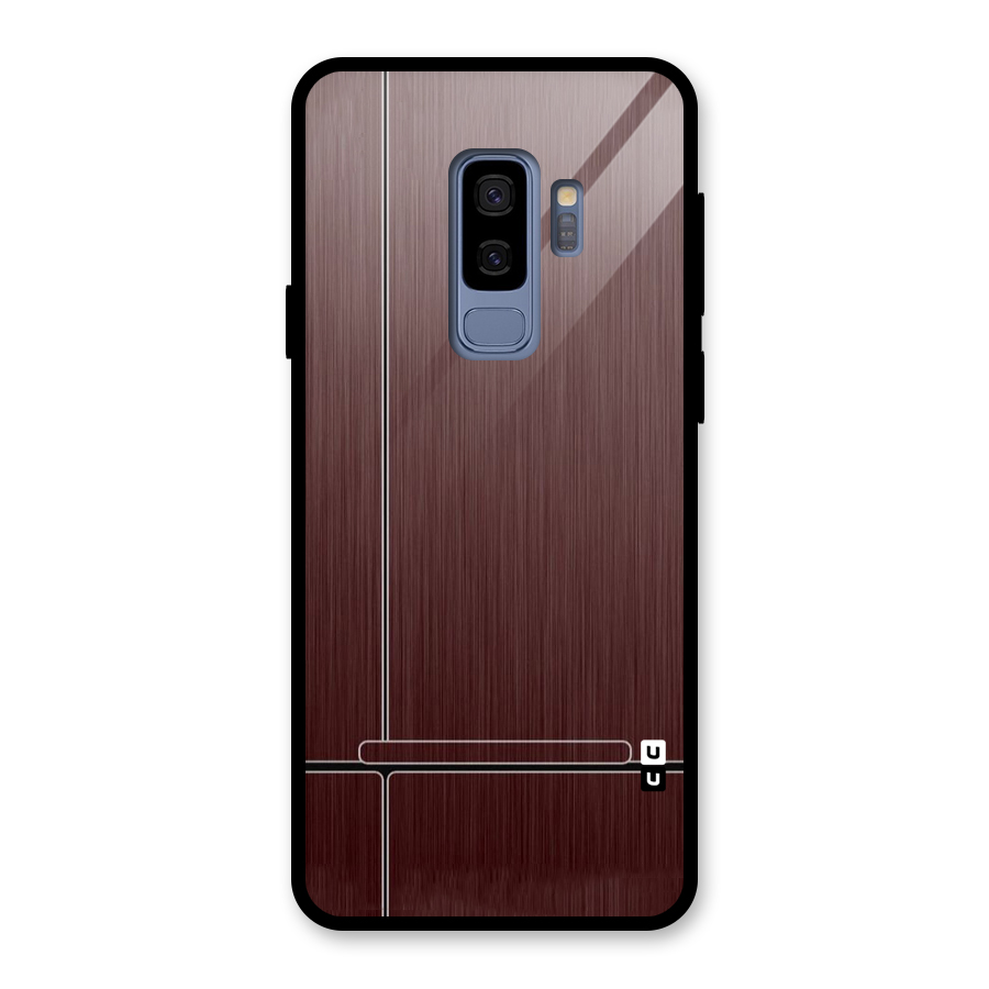 Dark Maroon Classic Design Glass Back Case for Galaxy S9 Plus