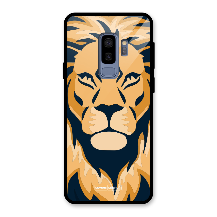 Designer Lion Glass Back Case for Galaxy S9 Plus