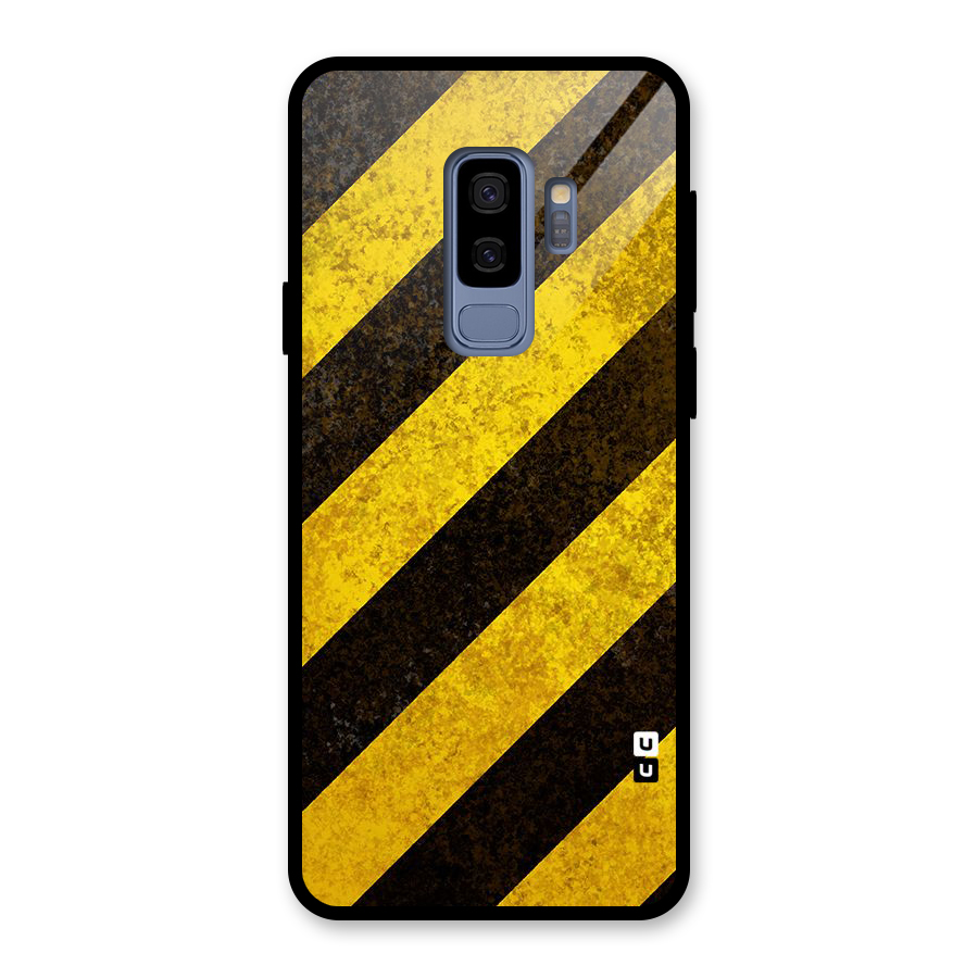 Diagonal Road Pattern Glass Back Case for Galaxy S9 Plus