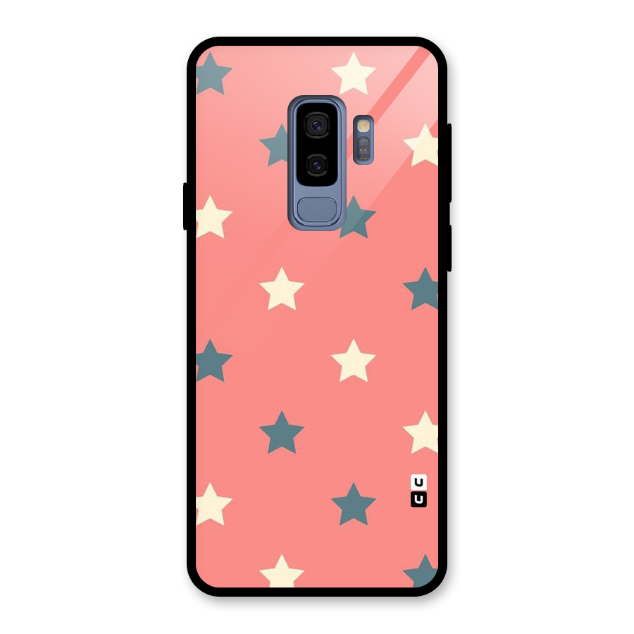 Diagonal Stars Glass Back Case for Galaxy S9 Plus