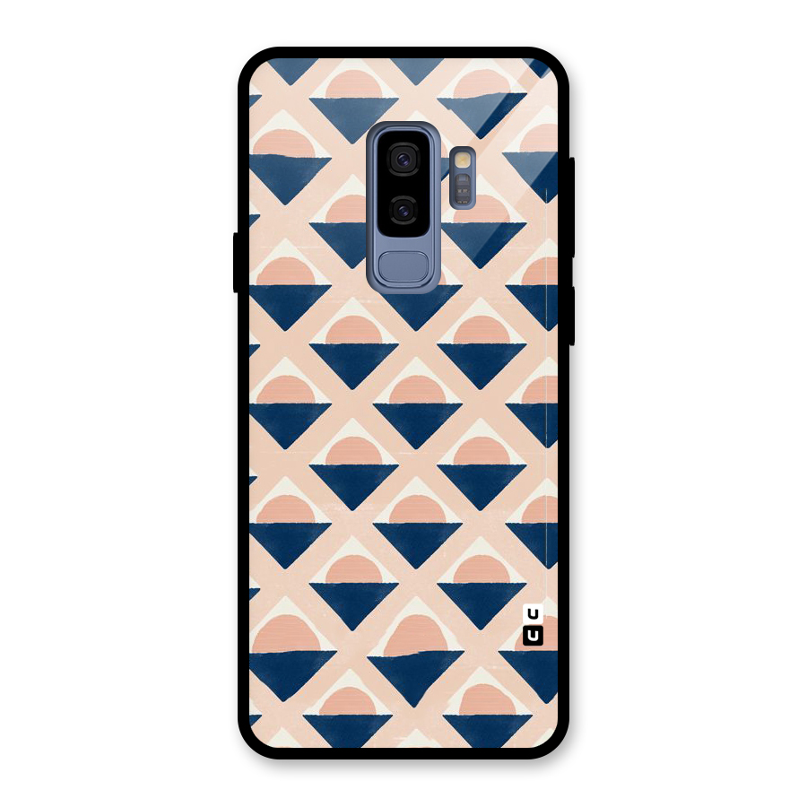 Diamond Circle Pattern Glass Back Case for Galaxy S9 Plus