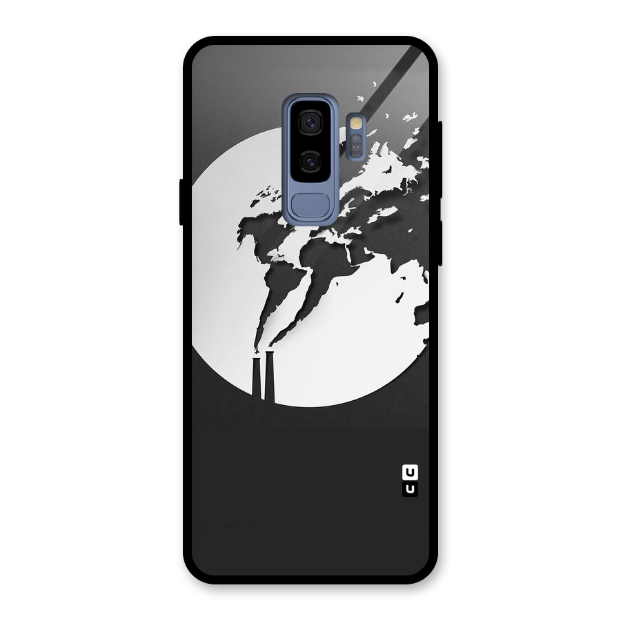 Disorted Design Black Glass Back Case for Galaxy S9 Plus
