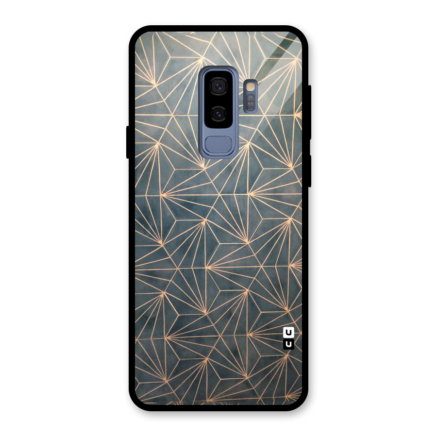 Dotted Lines Pattern Glass Back Case for Galaxy S9 Plus