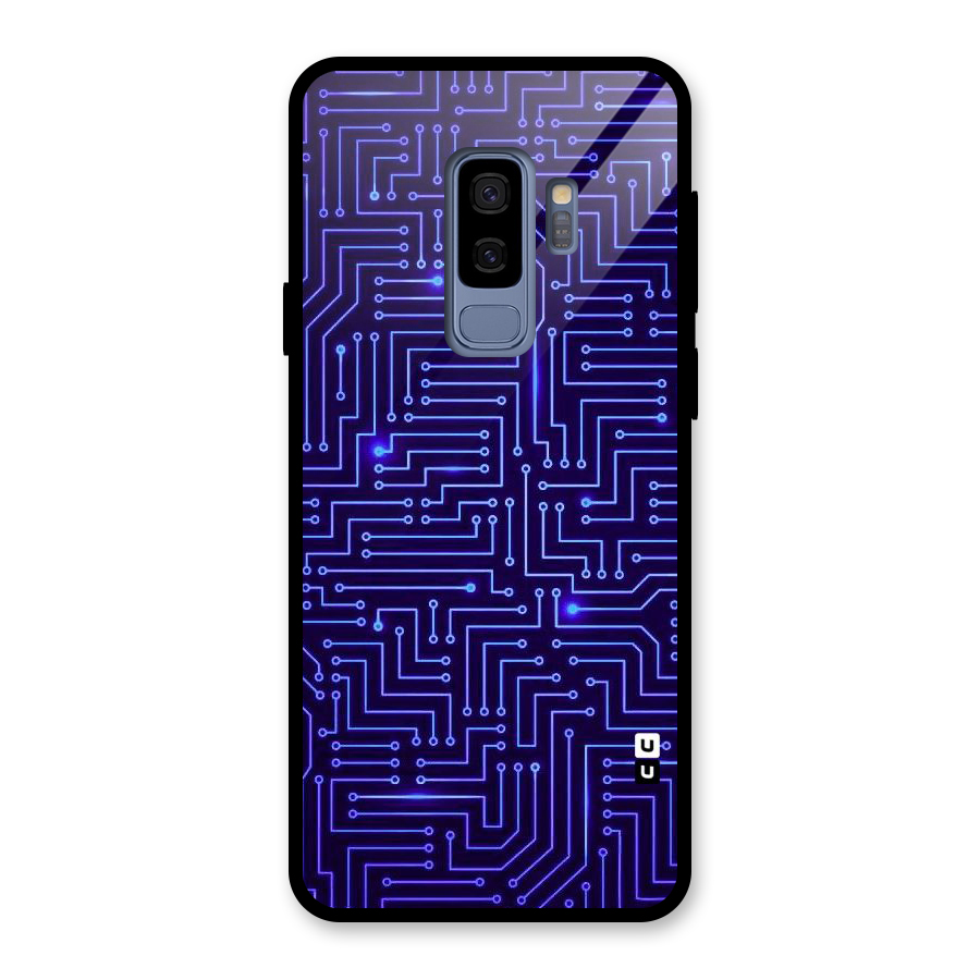 Dotting Lines Glass Back Case for Galaxy S9 Plus