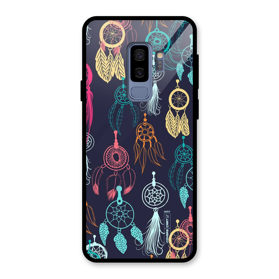 Dream Catcher Pattern Glass Back Case for Galaxy S9 Plus