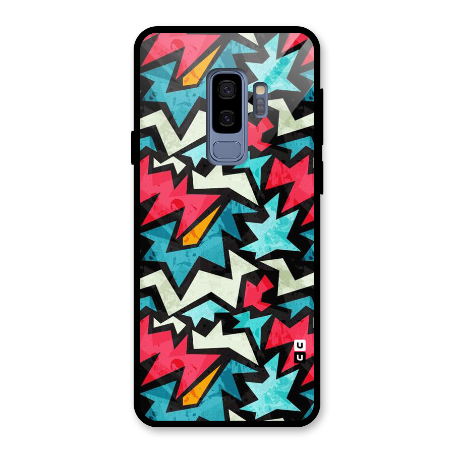 Electric Color Design Glass Back Case for Galaxy S9 Plus