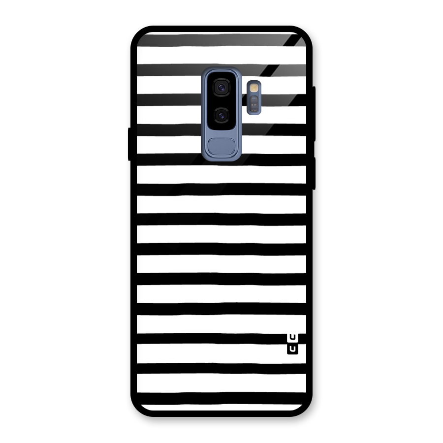 Elegant Basic Stripes Glass Back Case for Galaxy S9 Plus