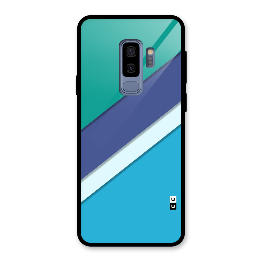 Elegant Colored Stripes Glass Back Case for Galaxy S9 Plus