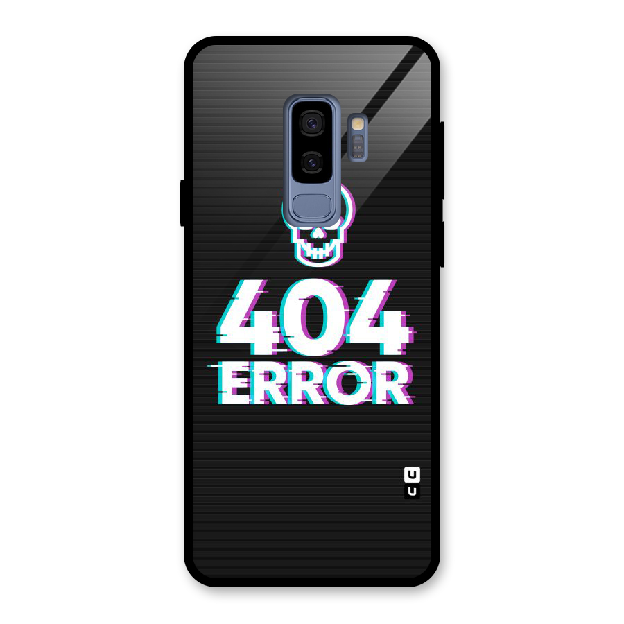Error 404 Skull Glass Back Case for Galaxy S9 Plus