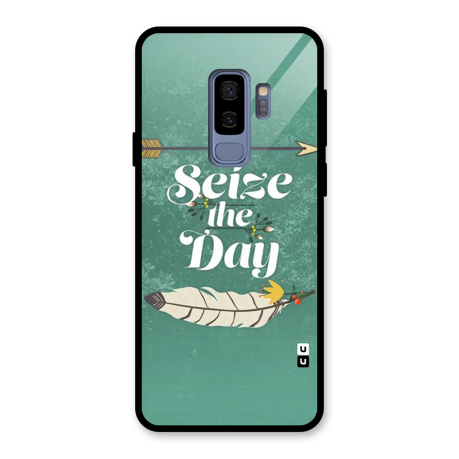 Feather Seize Glass Back Case for Galaxy S9 Plus