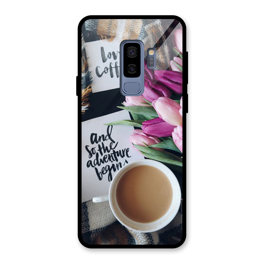 Floral Adventure Glass Back Case for Galaxy S9 Plus