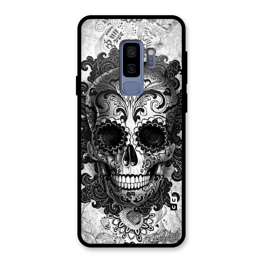 Floral Ghost Glass Back Case for Galaxy S9 Plus
