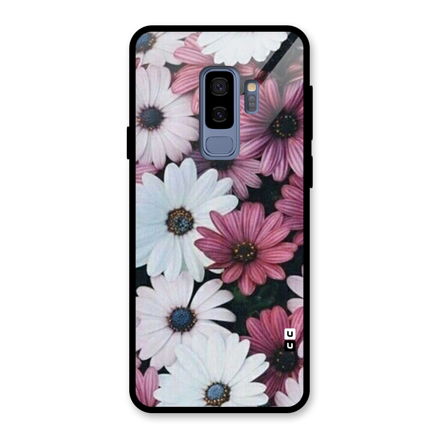 Floral Shades Pink Glass Back Case for Galaxy S9 Plus