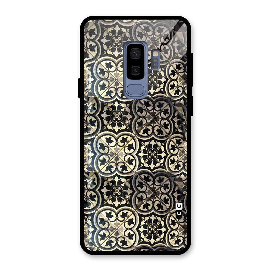 Floral Tile Glass Back Case for Galaxy S9 Plus