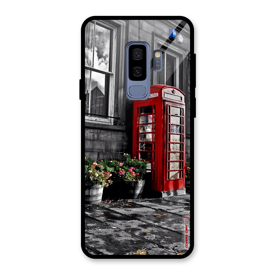Flower And Booth Glass Back Case for Galaxy S9 Plus