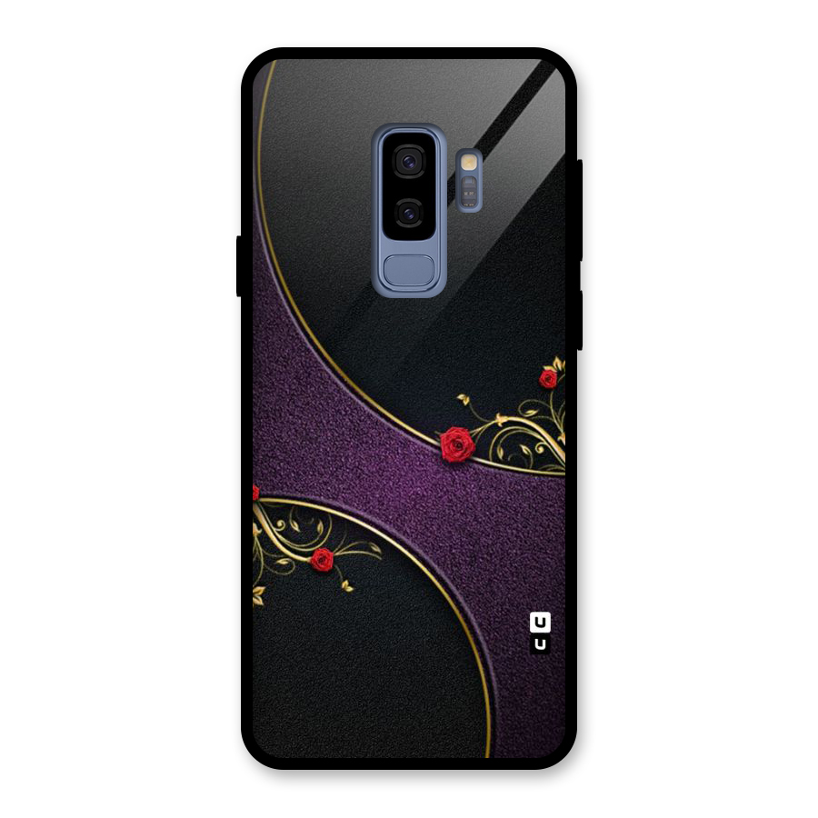 Flower Curves Glass Back Case for Galaxy S9 Plus
