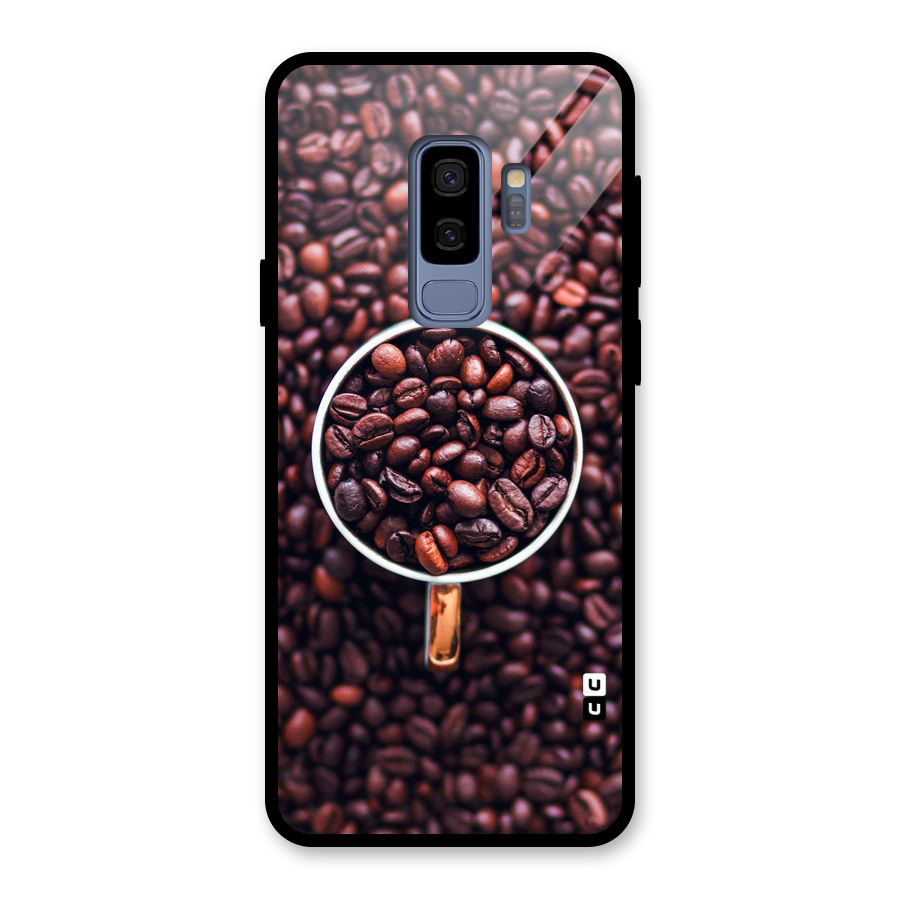 Focus Coffee Beans Glass Back Case for Galaxy S9 Plus
