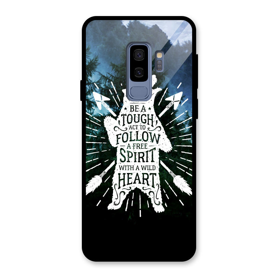 Follow Spirit Heart Glass Back Case for Galaxy S9 Plus