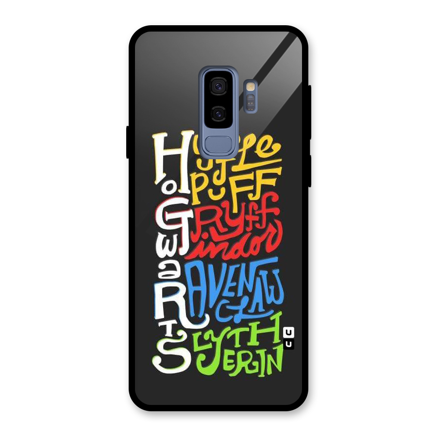 Four Colored Homes Glass Back Case for Galaxy S9 Plus