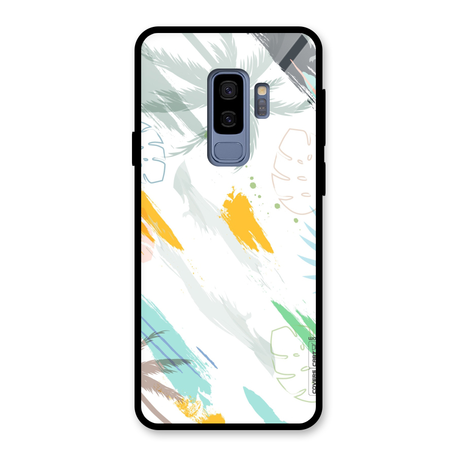 Fresh Colors Splash Glass Back Case for Galaxy S9 Plus