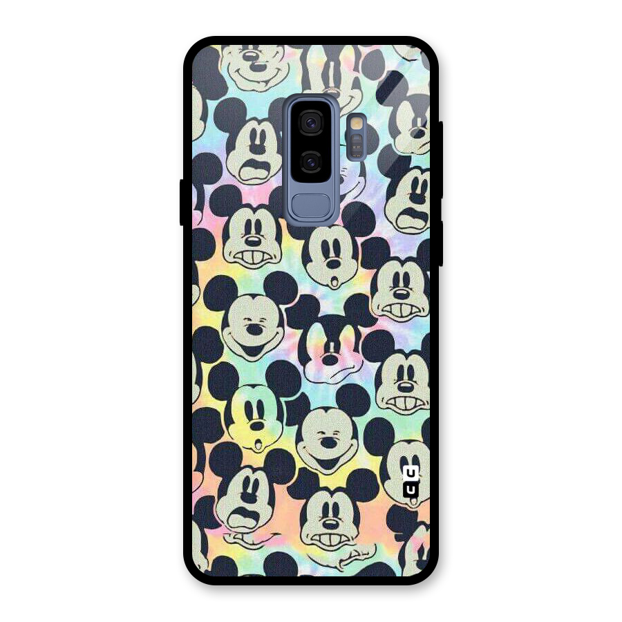 Fun Rainbow Faces Glass Back Case for Galaxy S9 Plus