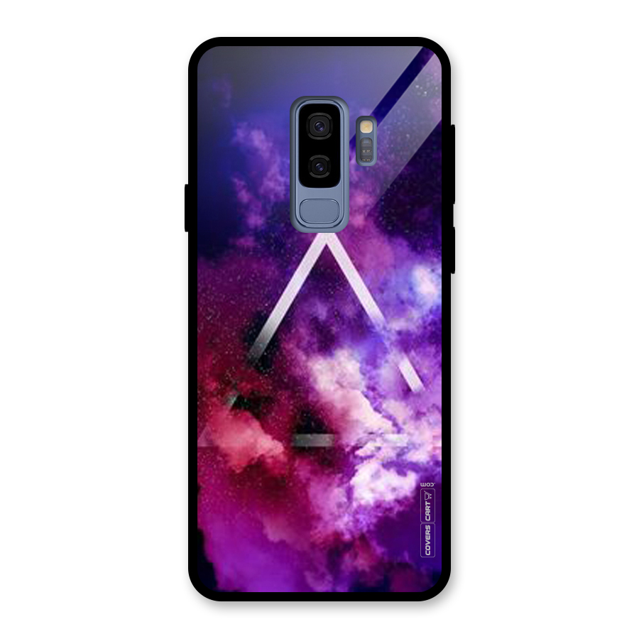 Galaxy Smoke Hues Glass Back Case for Galaxy S9 Plus