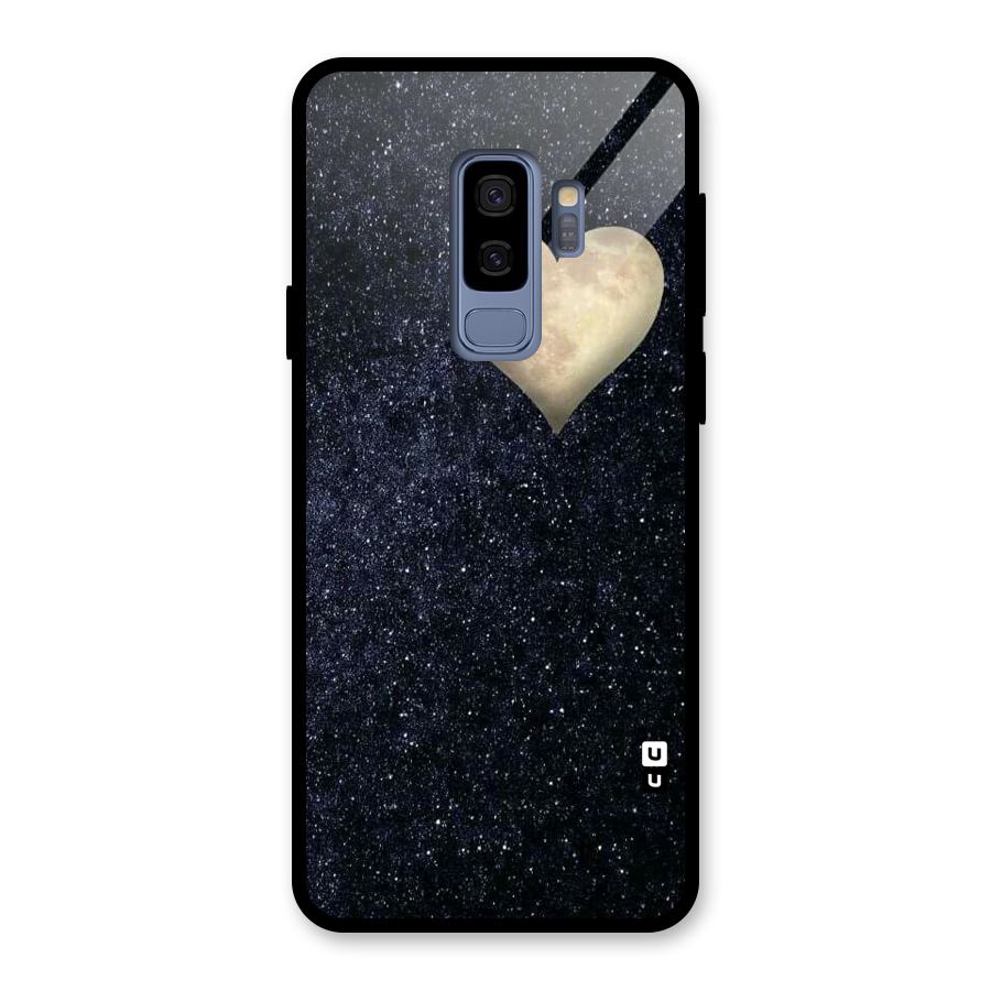 Galaxy Space Heart Glass Back Case for Galaxy S9 Plus