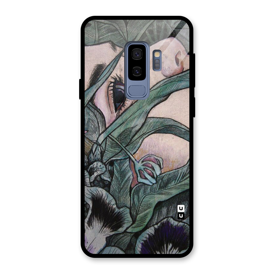 Girl Grass Art Glass Back Case for Galaxy S9 Plus