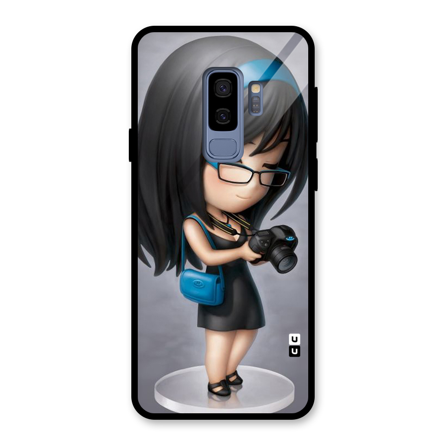 Girl With Camera Glass Back Case for Galaxy S9 Plus