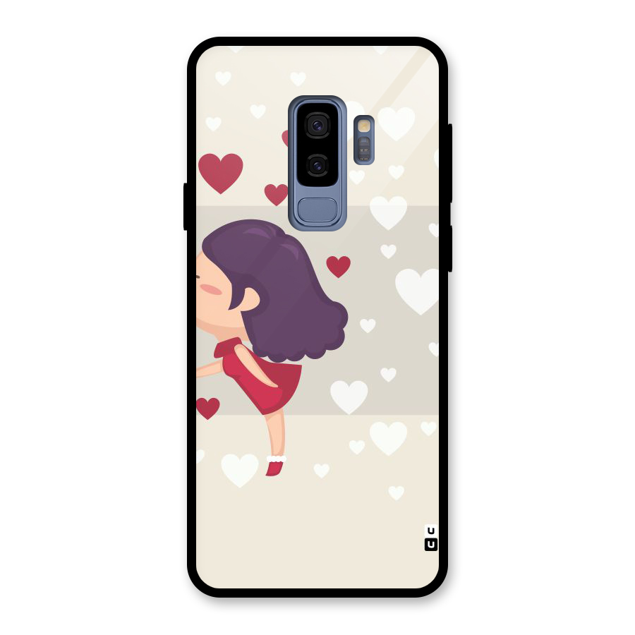 Girl in Love Glass Back Case for Galaxy S9 Plus