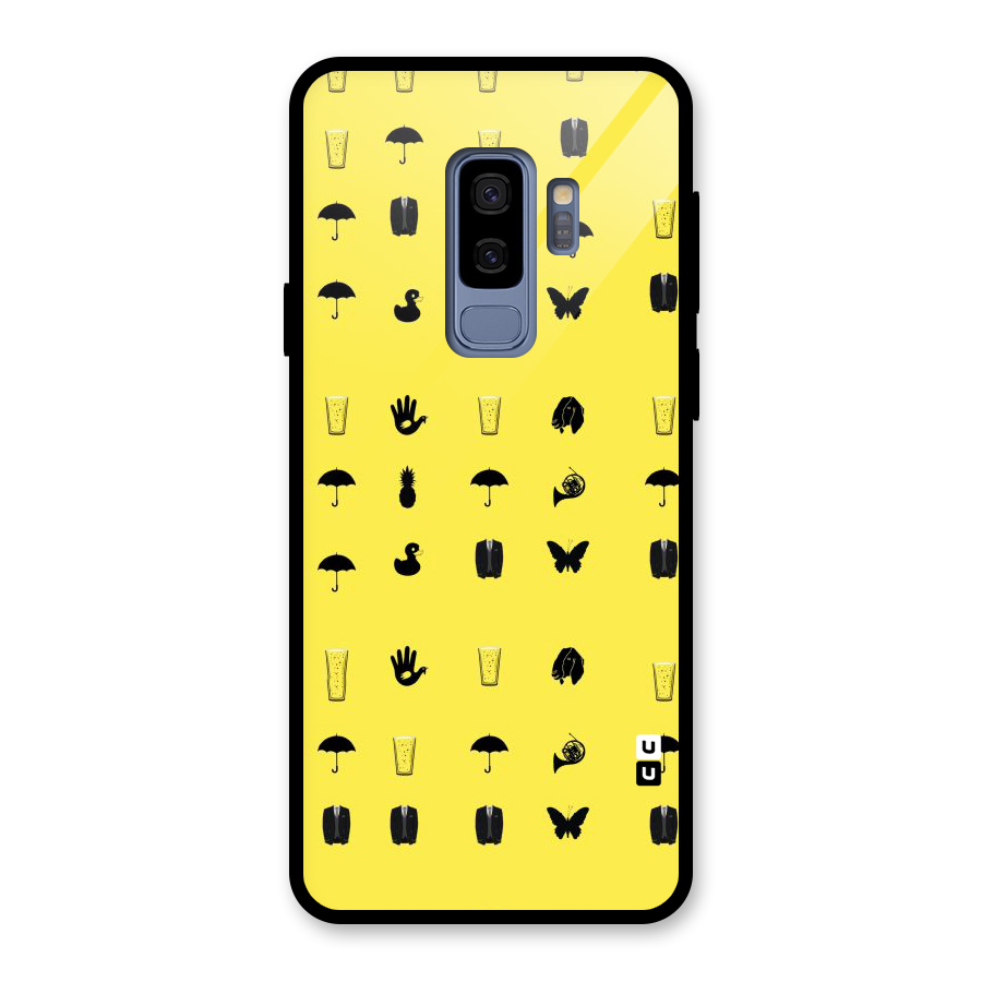 Glass Pattern Glass Back Case for Galaxy S9 Plus