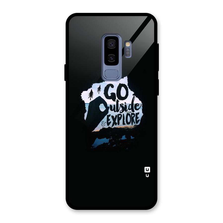 Go Outside Glass Back Case for Galaxy S9 Plus