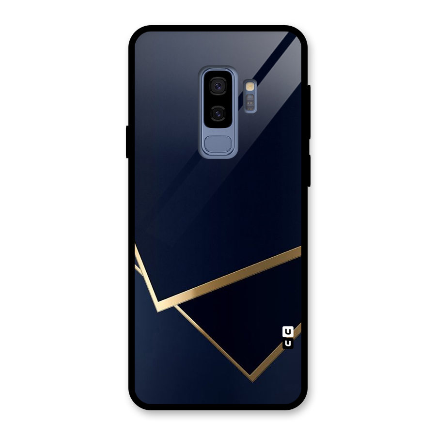 Gold Corners Glass Back Case for Galaxy S9 Plus