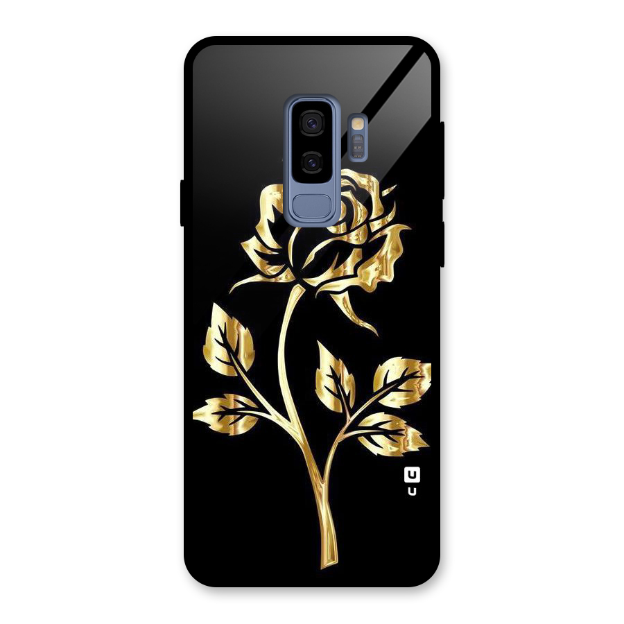 Gold Rose Glass Back Case for Galaxy S9 Plus