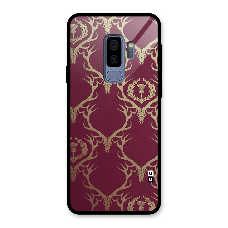 Golden Bull Design Glass Back Case for Galaxy S9 Plus