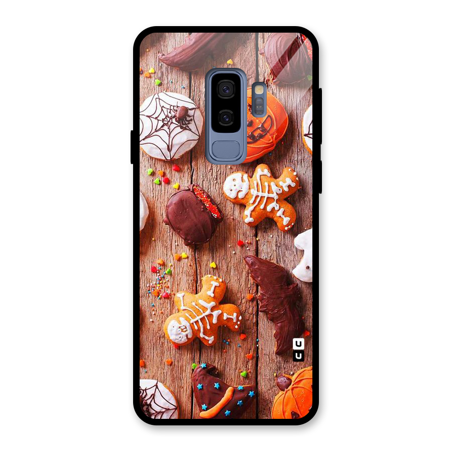 Halloween Chocolates Glass Back Case for Galaxy S9 Plus