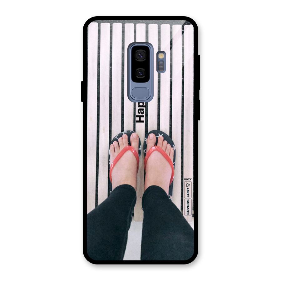 Happy Feet Glass Back Case for Galaxy S9 Plus