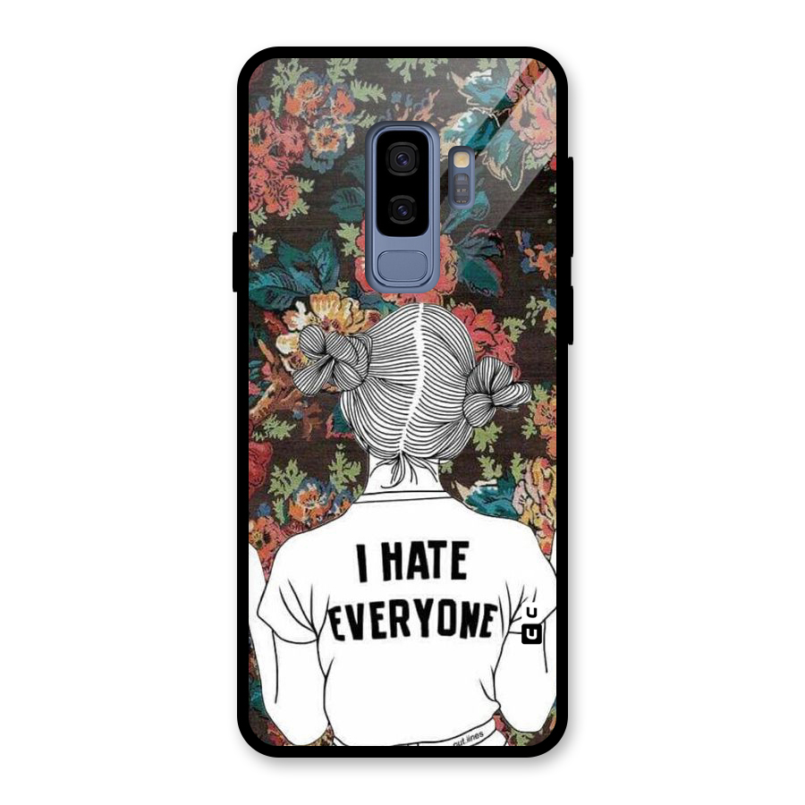 Hate Everyone Glass Back Case for Galaxy S9 Plus