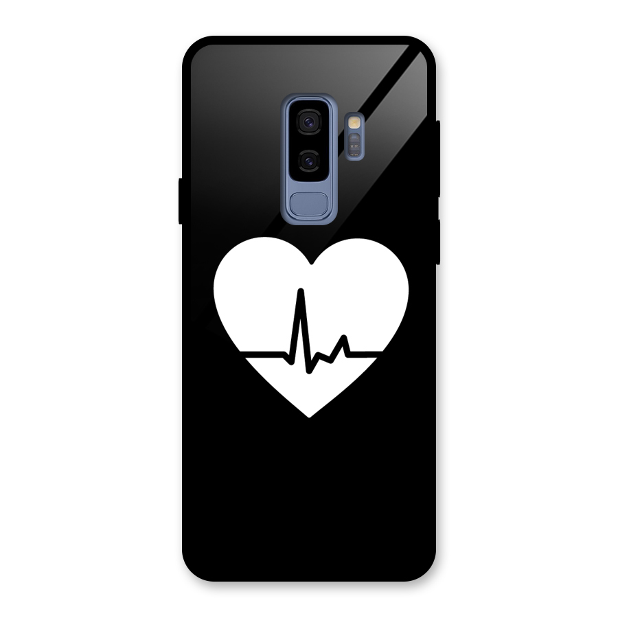 Heart Beat Glass Back Case for Galaxy S9 Plus